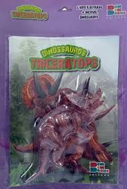 Triceratops Dinossauros - Livro ilustrado com miniatura articulada