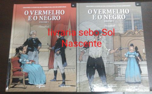 o vermelho e o negro 2 volumes - coleçao grandes classicos da literatura em quadrinhos 23 e 24