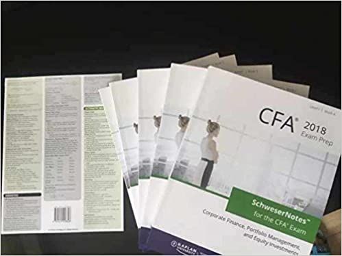CFA Level 1 SchweserNotes Prep Completo 2018 -8 volumes