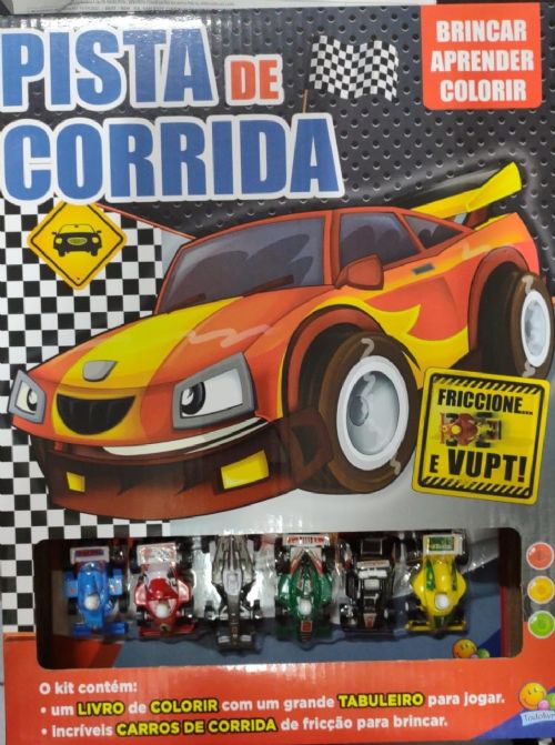 BRINCAR APRENDER COLORIR: PISTA DE CORRIDA