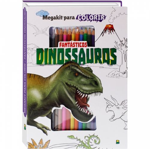 Box Megakit para Colorir: Fantásticos Dinossauros