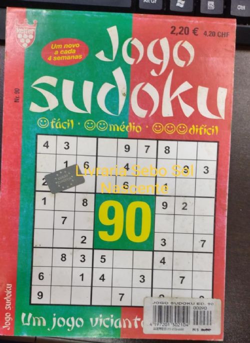 Nº 90 Jogo Sudoku - Fácil, Médio, Difícil