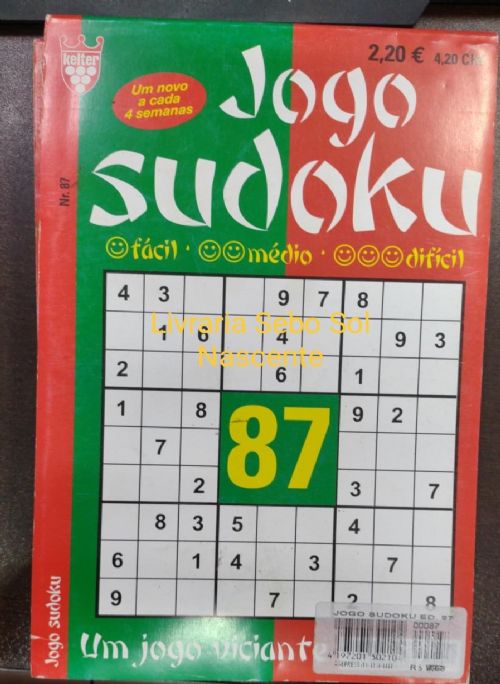 Nº 87 Jogo Sudoku - Fácil, Médio, Difícil
