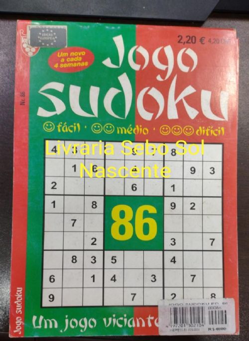 Nº 86 Jogo Sudoku - Fácil, Médio, Difícil