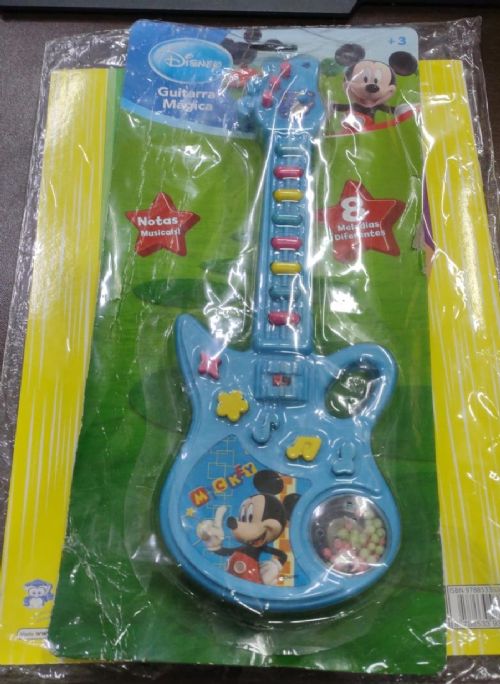 Guitarra Musical Mickey + Livro Colorir a Casa do Mickey Mouse