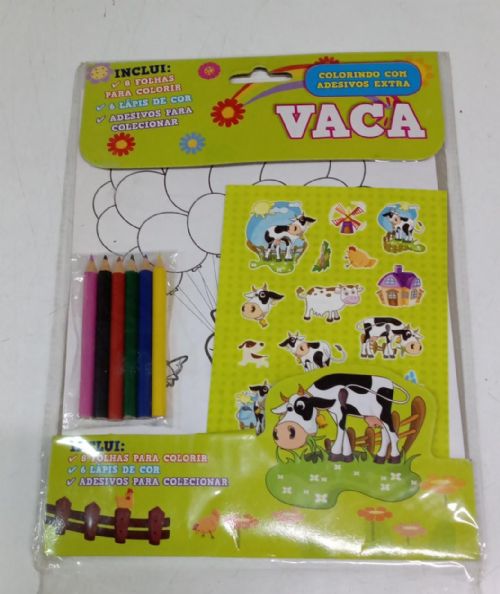 Vaca - Colorindo com Adesivos Extra