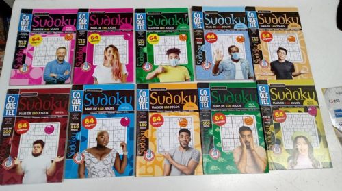 Kit 10 Revistas Sudoku Coquetel Fácil/Médio - Médio / Dificíl