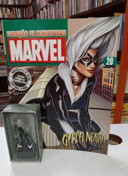 Gata Negra - Miniatura Marvel Metal Eaglemoss Oficial + Fasciculo