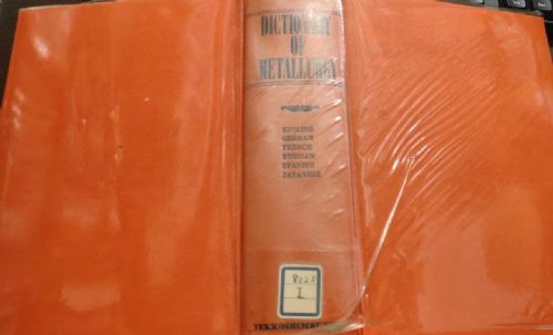 Dictionary of Matallurgy In Six Languages