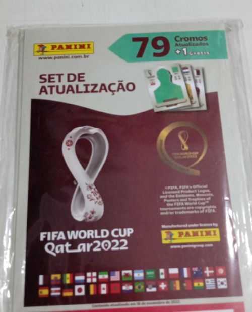 Kit Atualização com 80 Figurinhas - Fifa World Cup Qatar 2022
