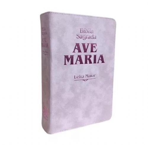 Bíblia Ave Maria Letra Maior Zíper Strike - Rosa