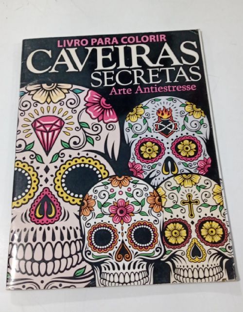 Livro para colorir caveiras secretas - Arte Antiestresse