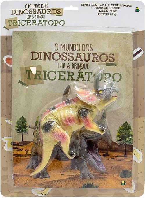 Tricerátopo Articulado - O Mundo dos Dinossauros Leia e Brinque