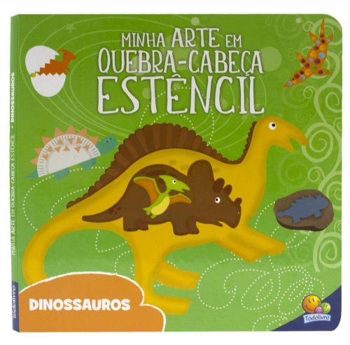 Dinossauros - Minha Arte em Quebra-Cabeça Estêncil