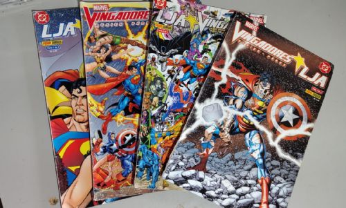 Lja/Vingadores Minisserie Completa 4 Volumes - Rarissima