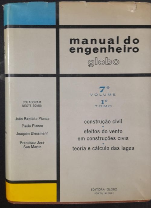 Manual do engenheiro globo Vol. 7 / Tomo 1