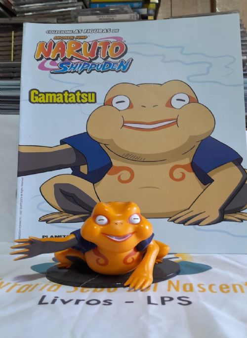 Miniatura Gamatatsu + Fasciculo Naruto Shippuden Figuras de Coleção