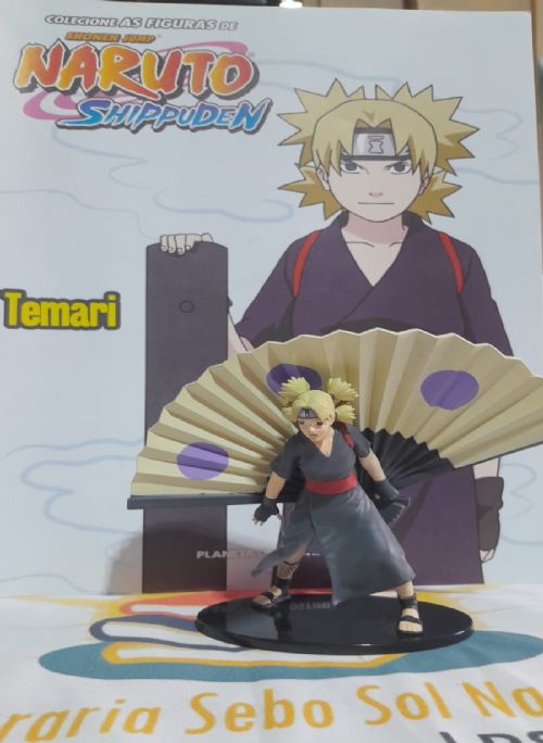 Miniatura Temari + Fasciculo Naruto Shippuden Figuras de Coleção