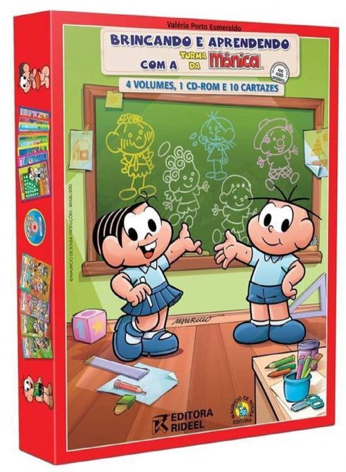 Brincando E Aprendendo Com A Turma Da Mônica - 4 Vol. 1 CD-ROM e 10 Cartazes