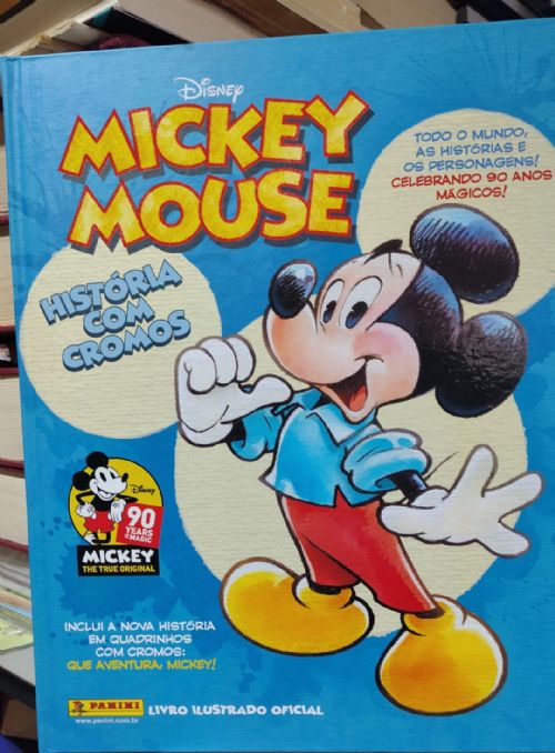 Álbum Mickey 90 Anos Capa Dura + 152 Figurinhas + Lata +Porta Cards