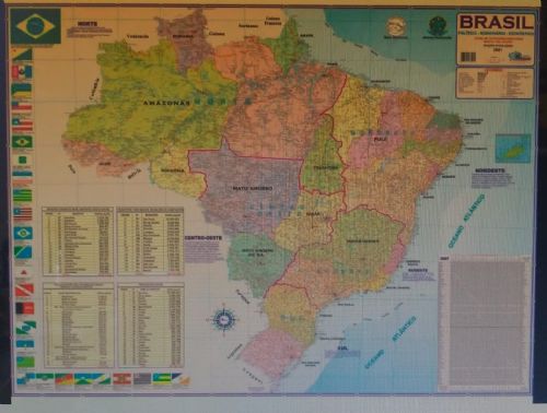 Mapa Periódico Brasil - Político, Rodoviário, Estatístico